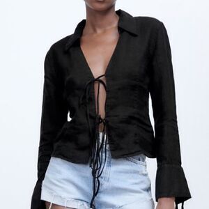 NWT Zara Linen Shirt